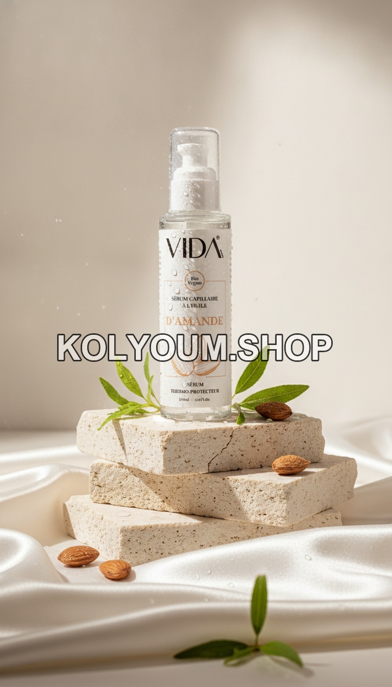 Sérum Capillaire VIDA à l'Huile d'Amande Bio Vegan 100ml - Protection Thermique
