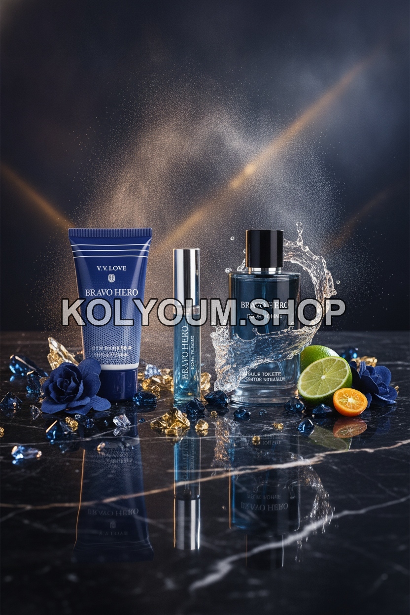 Coffret Parfum Homme BRAVO HERO V.V.LOVE - Eau de Toilette & Baume Après-Rasage