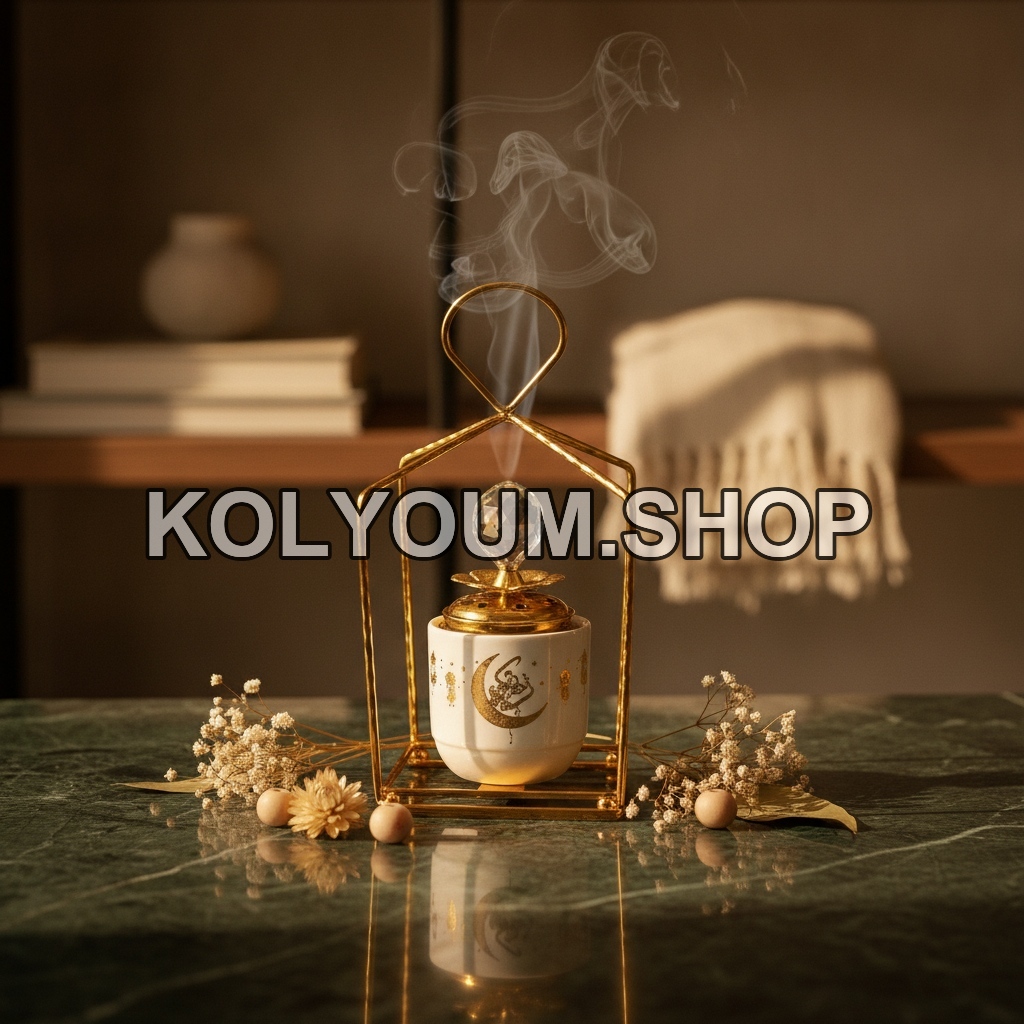 Brûle-Encens Moderne et Luxueux en Céramique & Cristal - Ambiance Raffinée